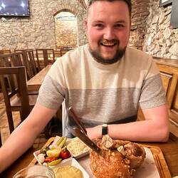 Realising that a pork knuckle is probably more of a sharing platter