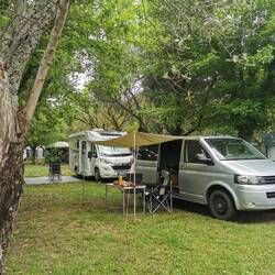 Schon kurz vor Glamping 😆 Hier steht das Vorzelt noch.