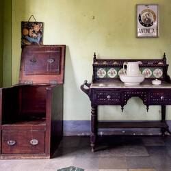 Braganza House (toilet for emergency use on the left; otherwise outhouse) — Chandor, India.