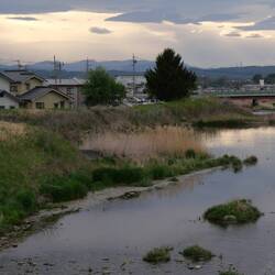 Unser Ziel in Sicht - die Stadt Saku