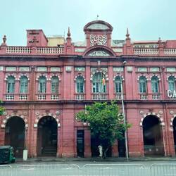 Colonial British buildings here are well preserved