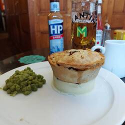 London Lager and pub pies!