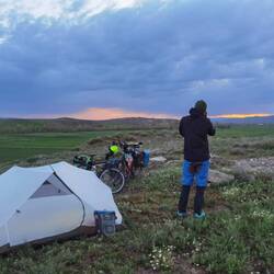 Unser Zeltplatz heute Nacht