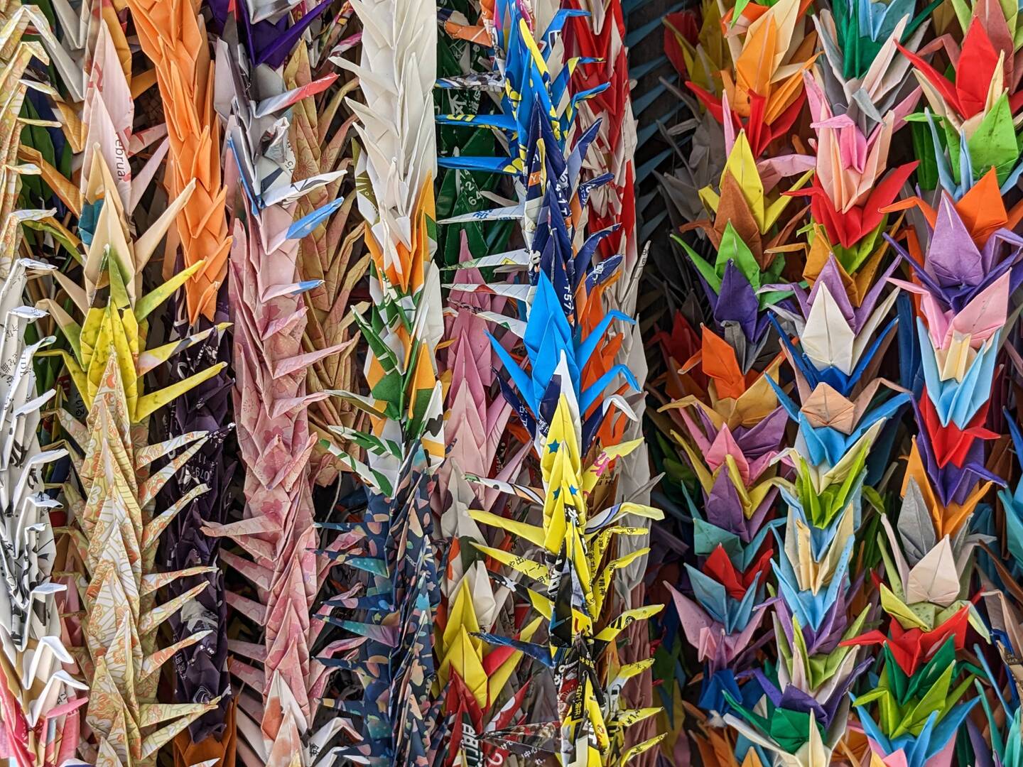 Les grues en origami