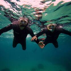 Into the aqua blue!