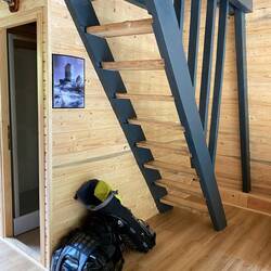 Der Weg nach oben zu den Schlafzimmern