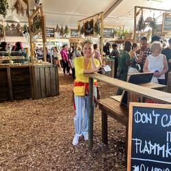 Das ist Karin, die Gute, übrigens auf der Oranjezicht City Farm