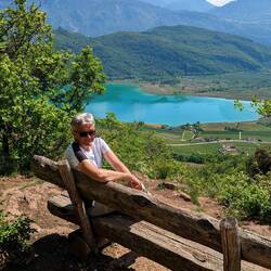 Panoramablick auf den Kalterer See