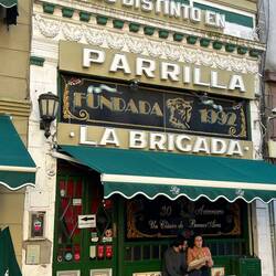 well, if you like soccer and meat - eat here!