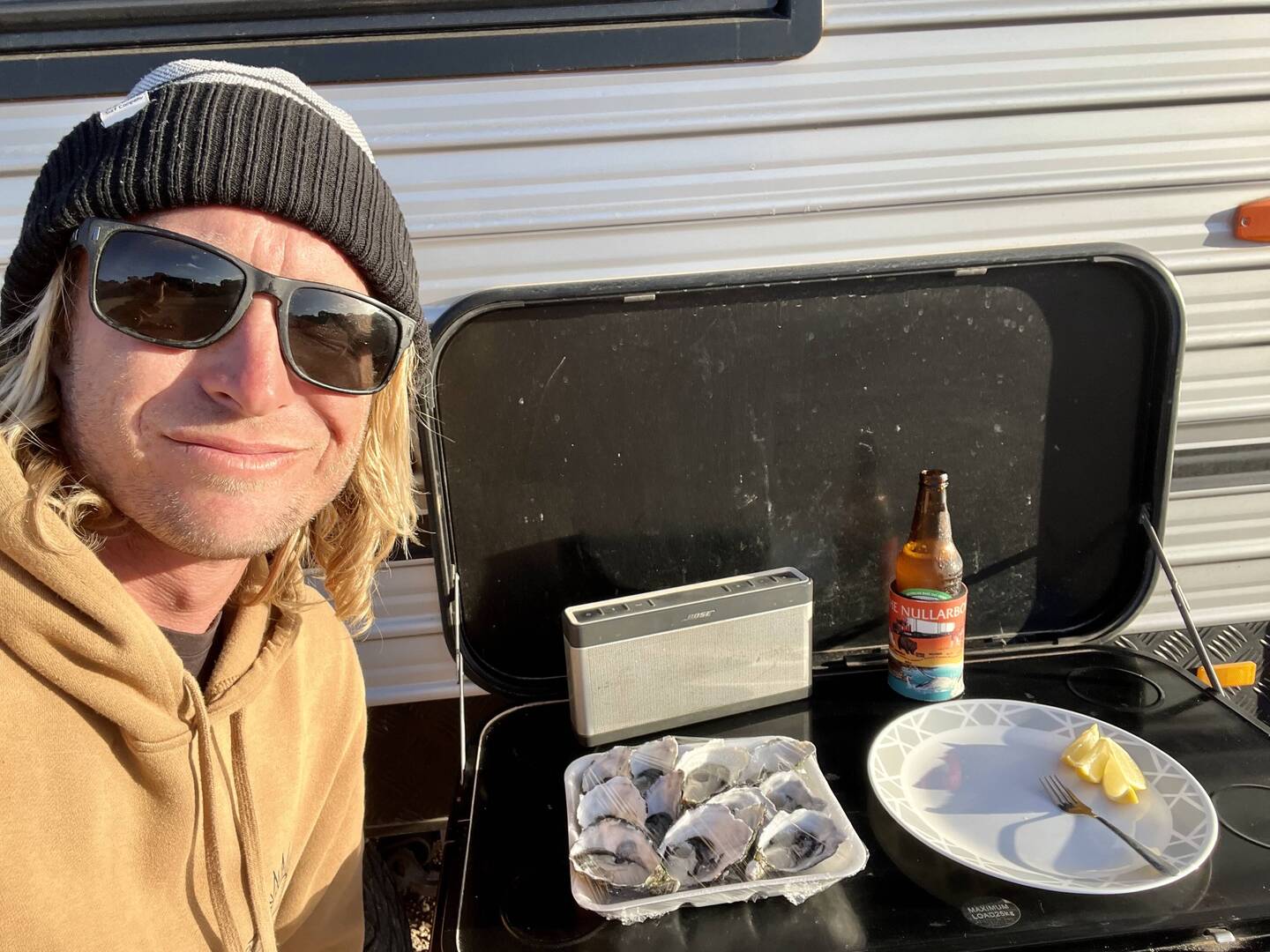 Ceduna gravel pit free camp and Oysters
