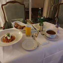 Nice dinner on arrival