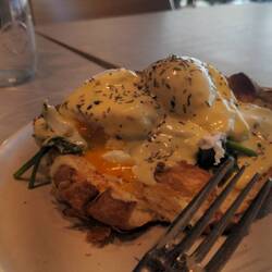Benedictine eggs for breaky