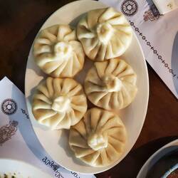 Khinkali soup dumblings. These are a signature of Georgian cuisine.