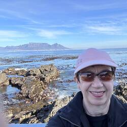 My selfie for the day with Table Mountain in the background