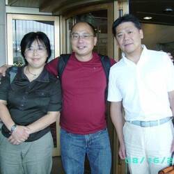 Shiori, Yoshi, and I at the Peninsula Hotel.