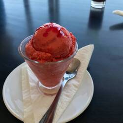Als Dessert selbstgemachtes Eis vom Onkel 😋