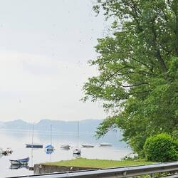 Roadside view, you can see the stone walls