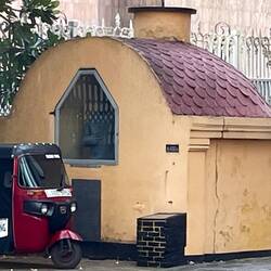 Entrance to tunnels which people hid in