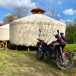 Moped sicher abgestellt