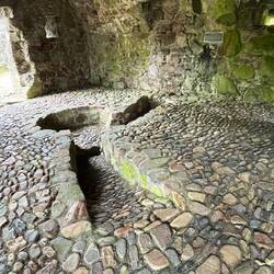 Hier wurde für das Personal Ale gebraut. Die noblen Leute tanken Wein vom Kontinent!