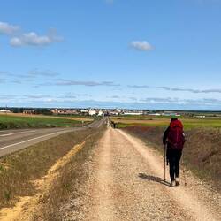 Approaching Carrion de las Condes