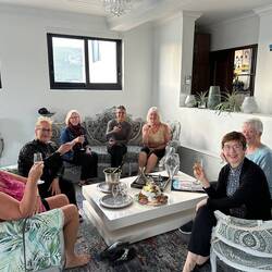 Drinks at 5:00 p.m. after another great day in South Africa