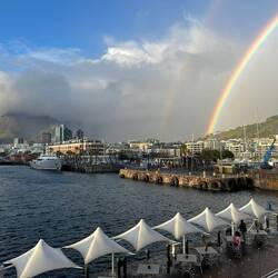 A double rainbow to start our day!
