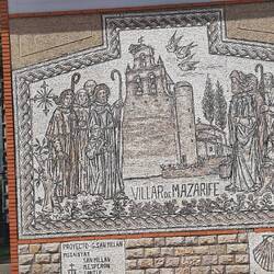 Arrived! Tapestry at start of village