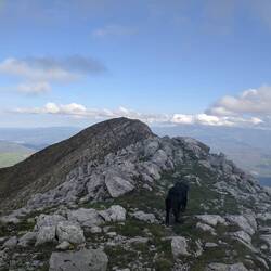 Hiking along the ridge... It is tougher in real