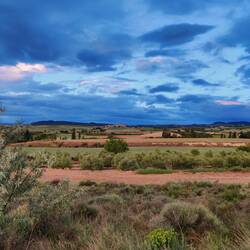 Sansol (breakfast stop) in the distance