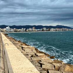 On the breakwater in Gandia