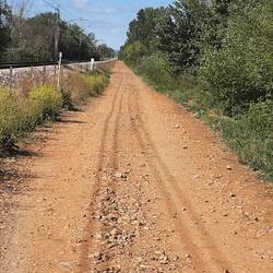 Another straight stretch- this time following the train track
