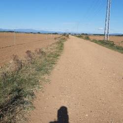 Another straight road - this time following the pylons.