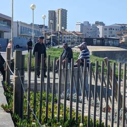Saturday morning men's boardwalk coffee club. Lol