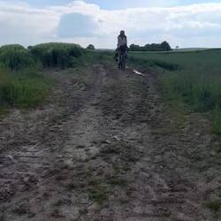 Clever short cut on the map. Views, mud and gravel