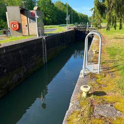 Lock by last nights camp site