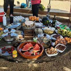 Lots of chocolate and cakes in shops