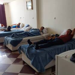 Unser Hotelzimmer in Bandar Lengeh, Iran