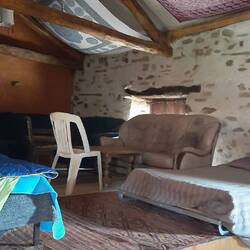 Upstairs where my bed is