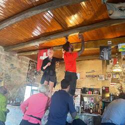 Graffiti on the ceiling