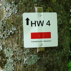 Mein Wegzeichen auf dem Weg nach Friedrichshafen am Bodensee