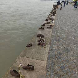 Monument of Shoes, Budapest. Such a tragic history.