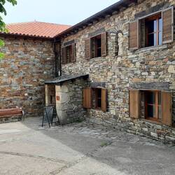 Outside the albergue