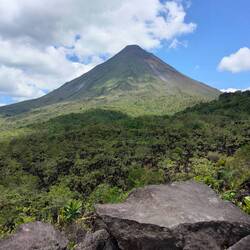 Panoramic views of the volcano