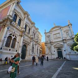 San Rocco building on the left