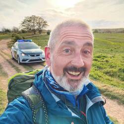 The polis on Camino checking we are all ok