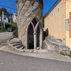 Interesting stone work. Water inside