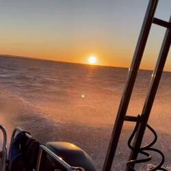 Morgens um 07:00 gings mit dem Boot raus