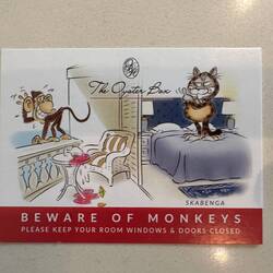 This warning came with our room key card