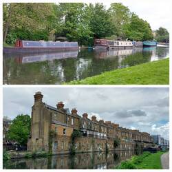 Barges / Victorian houses along Harrow Road, Paddington
